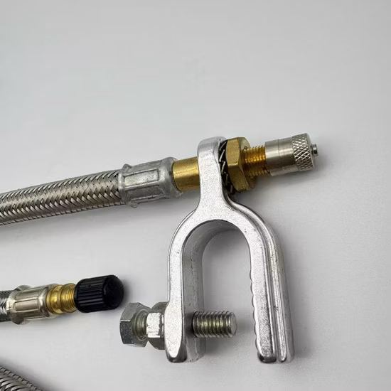 Tubo de extensão de pneu de carro válvula trançada extensão de metal de aço inoxidável