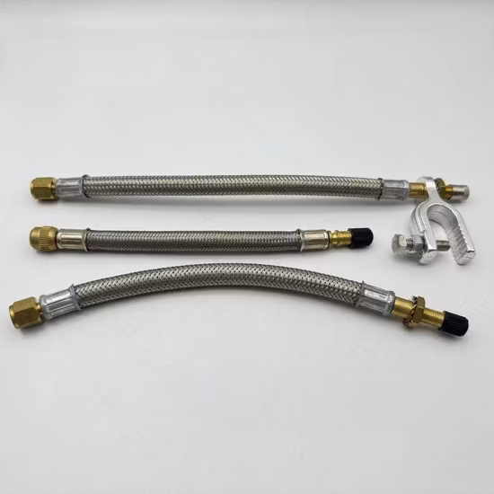 Car Tire Extension Tube Braided Valve Stainless Steel Metal Extension