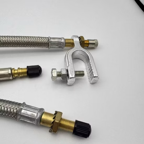 Car Tire Extension Tube Braided Valve Stainless Steel Metal Extension